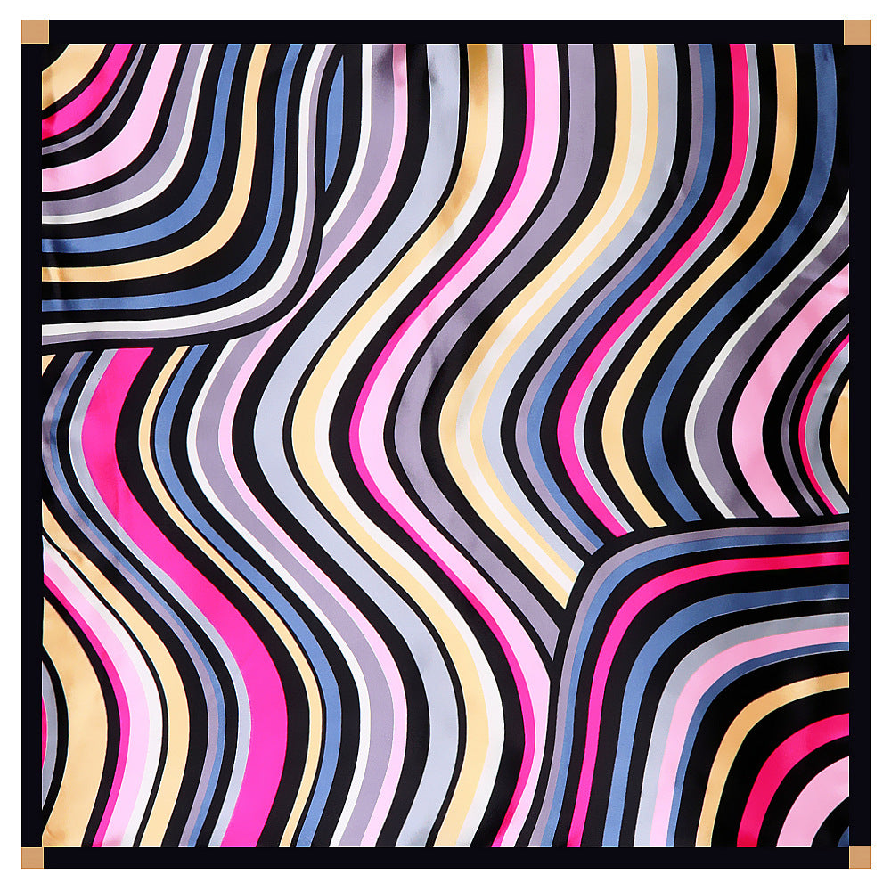60cm spring new ladies professional mobile bank striped small square scarf small scarf scarf wholesale