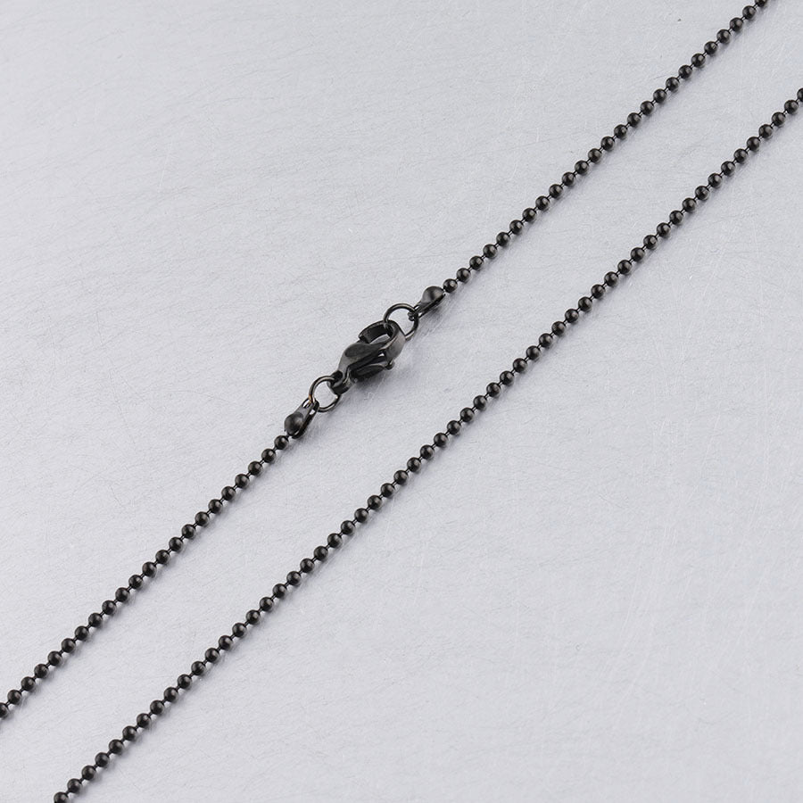 Factory direct stainless steel ball ball chain wave baby chain DIY pendant jewelry with chain lobster buckle necklace 45cm