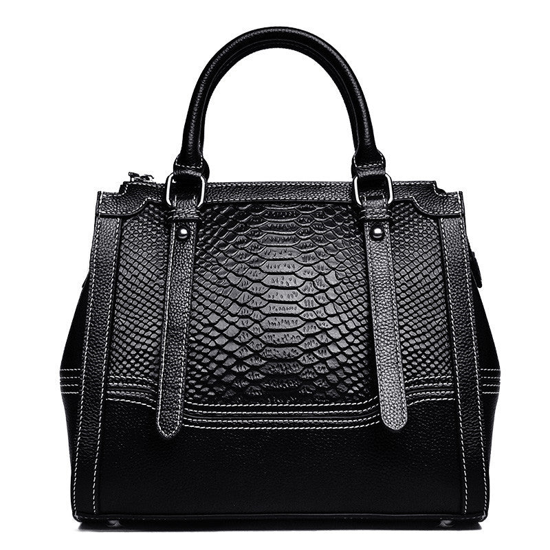 Bags for Women 2024 New Fashion Genuine Leather Crossbody Bag Women's Crocodile Pattern Handheld Shoulder Bag European and American Dropshipping