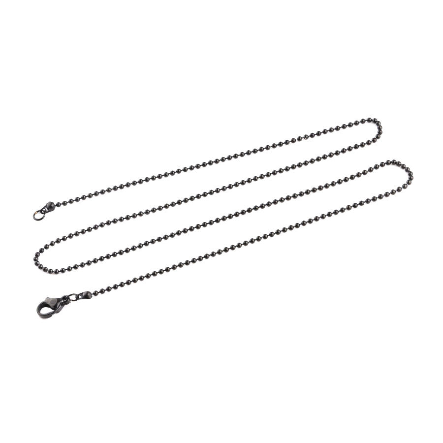 Factory direct stainless steel ball ball chain wave baby chain DIY pendant jewelry with chain lobster buckle necklace 45cm
