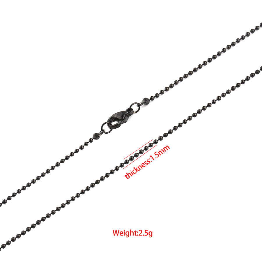 Factory direct stainless steel ball ball chain wave baby chain DIY pendant jewelry with chain lobster buckle necklace 45cm