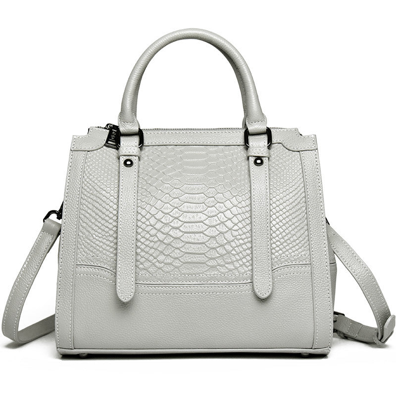 Bags for Women 2024 New Fashion Genuine Leather Crossbody Bag Women's Crocodile Pattern Handheld Shoulder Bag European and American Dropshipping