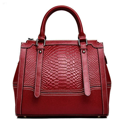 Bags for Women 2024 New Fashion Genuine Leather Crossbody Bag Women's Crocodile Pattern Handheld Shoulder Bag European and American Dropshipping