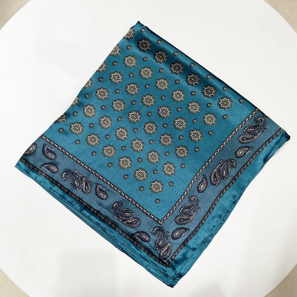 60cm European and American spring new fashion cashew flower ladies small square scarf small scarf scarf scarf wholesale