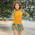 Swimwear Women's Conservative Split Long Sleeve Sunscreen Swimwear Slimming Women's Leisure Sports Sunscreen Swimwear Wholesale