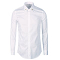 New Men's Long Sleeve Shirt Collar Golden Embroidered Bee Fashion Body Black and White plus size Shirt Men's Base Shirt
