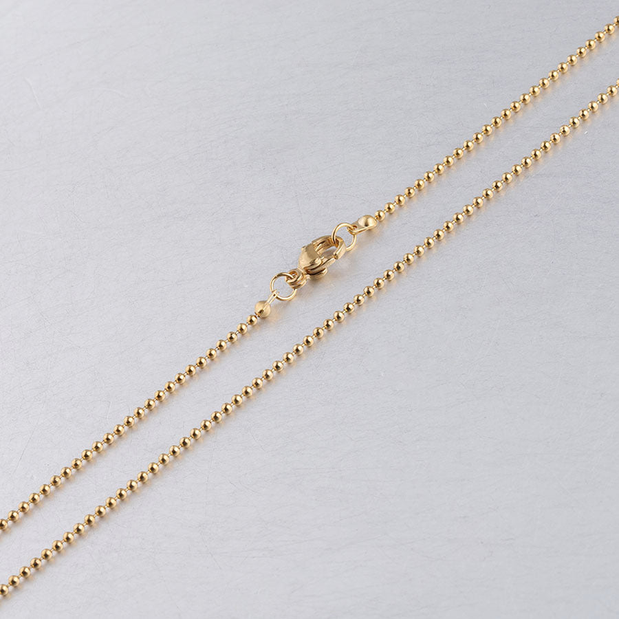 Factory direct stainless steel ball ball chain wave baby chain DIY pendant jewelry with chain lobster buckle necklace 45cm