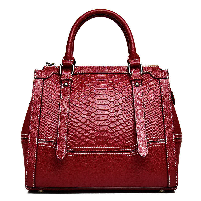 Bags for Women 2024 New Fashion Genuine Leather Crossbody Bag Women's Crocodile Pattern Handheld Shoulder Bag European and American Dropshipping