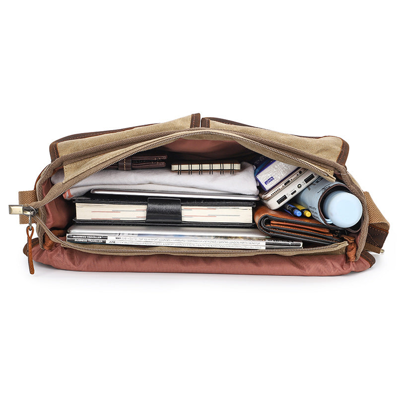 Cross-Border Canvas Bag, Slr Camera Bag, Shoulder Crossbody Photography Digital Lens Storage Bag, Dedicated for Slr Cameras