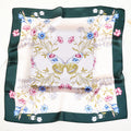 Korean Spring New 53cm New Silk Satin Butterfly Flower Ladies Small Square Scarf Scarf Small Scarf Wholesale