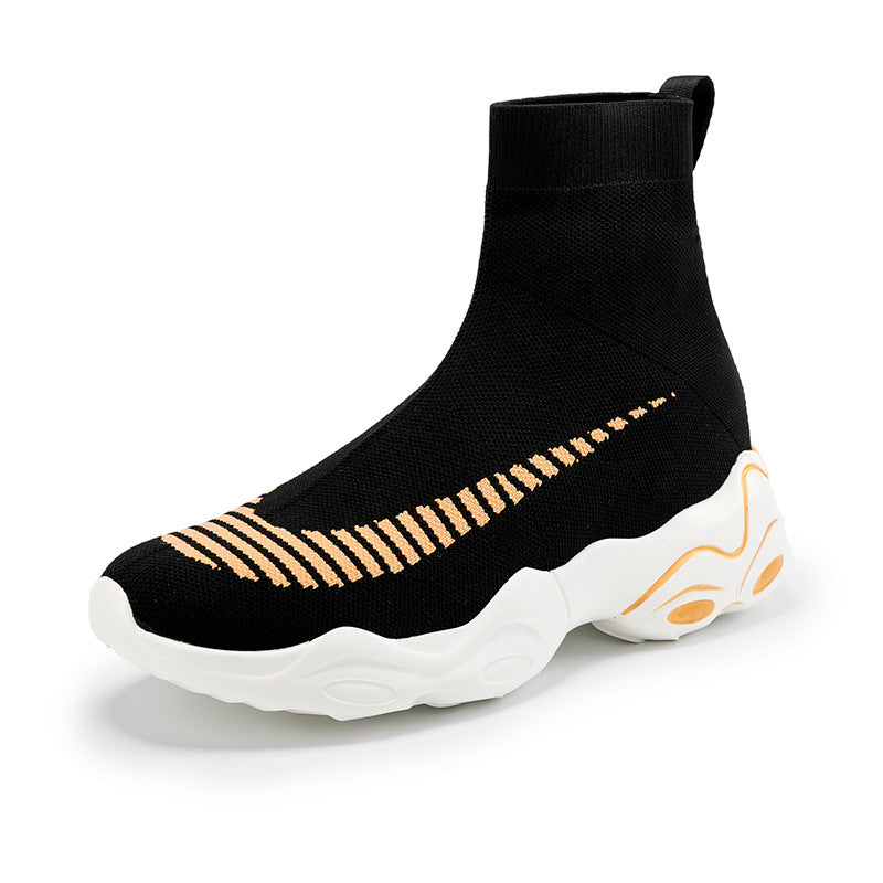 Manufacturer's Spring and Summer Elastic Socks Shoes Bayuelianga Men's High-Top Korean Style Versatile Women's Shoes Cross-Border Dropshipping Platform Shoes