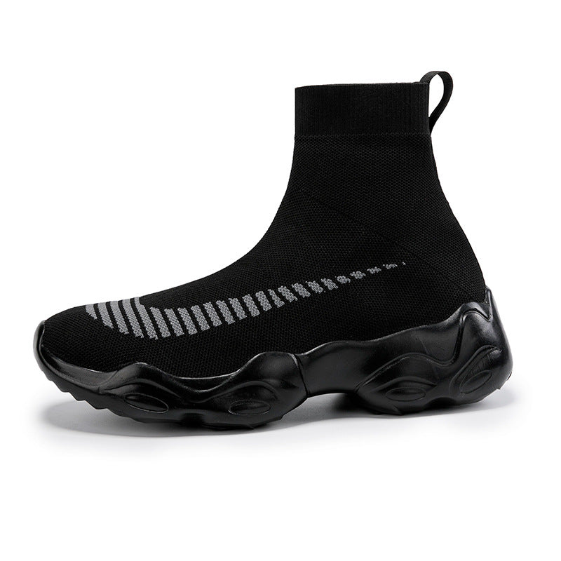 Manufacturer's Spring and Summer Elastic Socks Shoes Bayuelianga Men's High-Top Korean Style Versatile Women's Shoes Cross-Border Dropshipping Platform Shoes