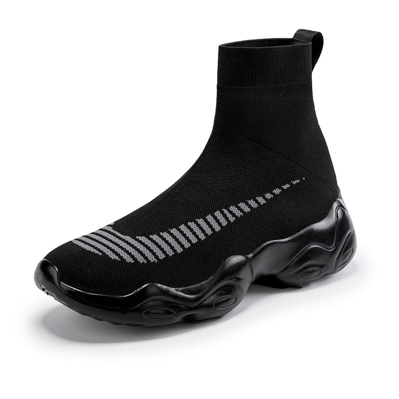 Manufacturer's Spring and Summer Elastic Socks Shoes Bayuelianga Men's High-Top Korean Style Versatile Women's Shoes Cross-Border Dropshipping Platform Shoes