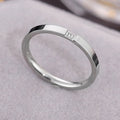 Wish Elegant Korean Style Simple Titanium Steel Ring Women's Diamond Stainless Steel Ring Couple's Fashion Internet Celebrity Ring