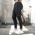 Cross-Border Men's Casual Versatile Sports Overalls Cotton Running Fitness Camouflage Trousers Zipper Decorative Trousers
