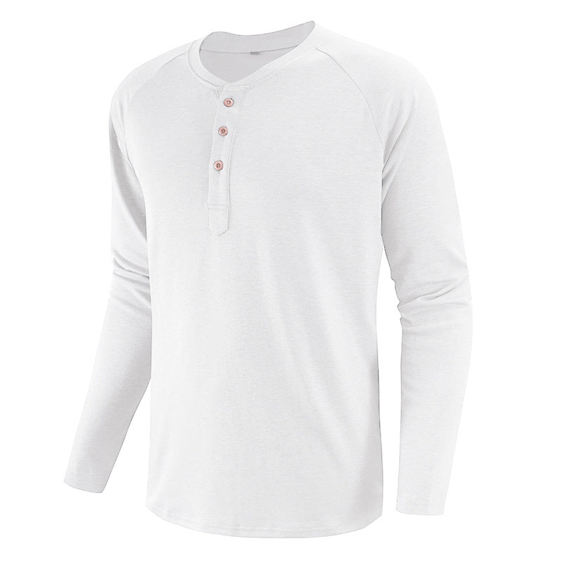 2024 Large Size Men's Long-Sleeved T-Shirt Raglan Sleeve T-Shirt Men's Casual Breathable Versatile Slim Fit Moisture-Wicking