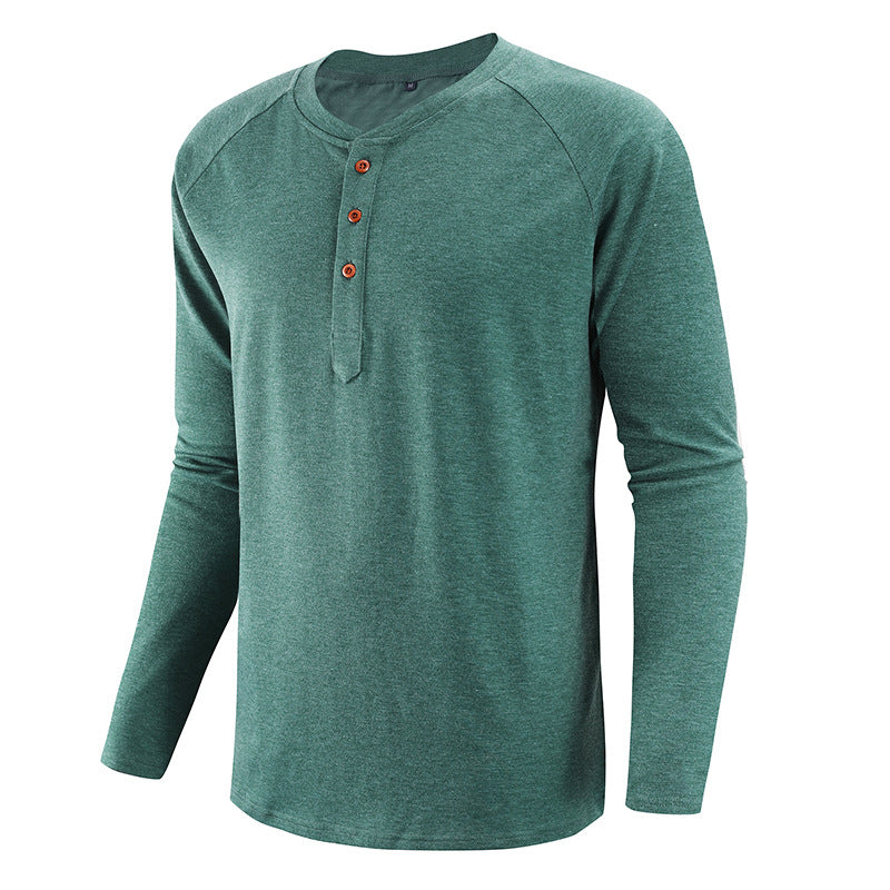 2024 Large Size Men's Long-Sleeved T-Shirt Raglan Sleeve T-Shirt Men's Casual Breathable Versatile Slim Fit Moisture-Wicking