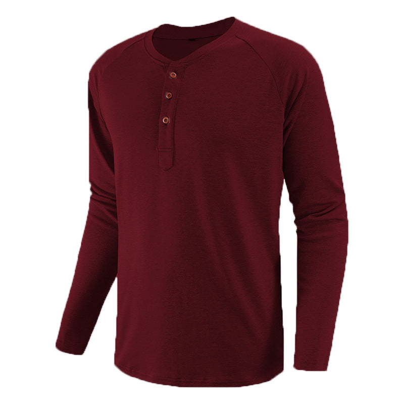 2024 Large Size Men's Long-Sleeved T-Shirt Raglan Sleeve T-Shirt Men's Casual Breathable Versatile Slim Fit Moisture-Wicking
