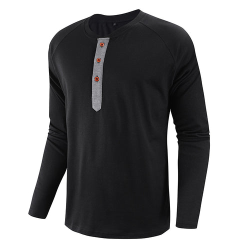 2024 Large Size Men's Long-Sleeved T-Shirt Raglan Sleeve T-Shirt Men's Casual Breathable Versatile Slim Fit Moisture-Wicking