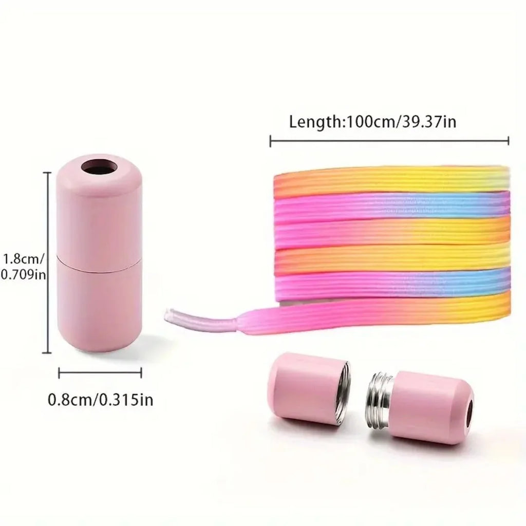 No Tie Shoe Laces Colorful Buckle Shoelaces Pearl Light Colorful Fashion Without Ties Elastic Laces Sneaker Kids Adult Widened