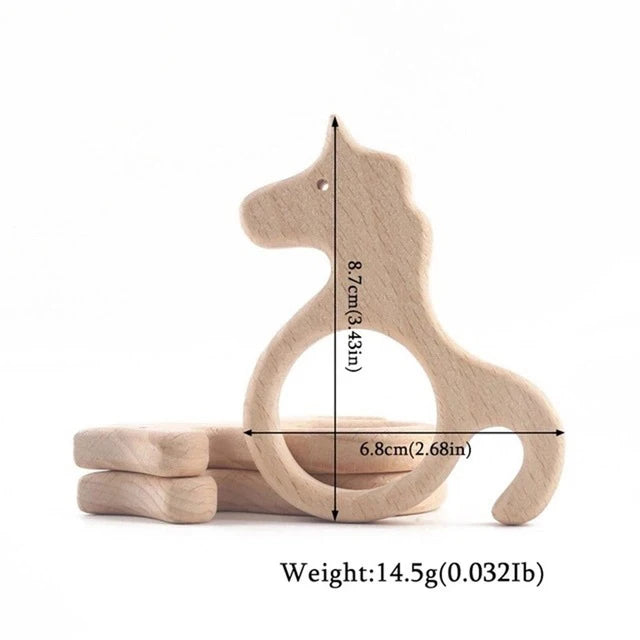 1pc Baby Teether Wooden Animal Pacifier Pendant BPA Free Beech Koala Rodent Teething Toys Kids Products Gifts