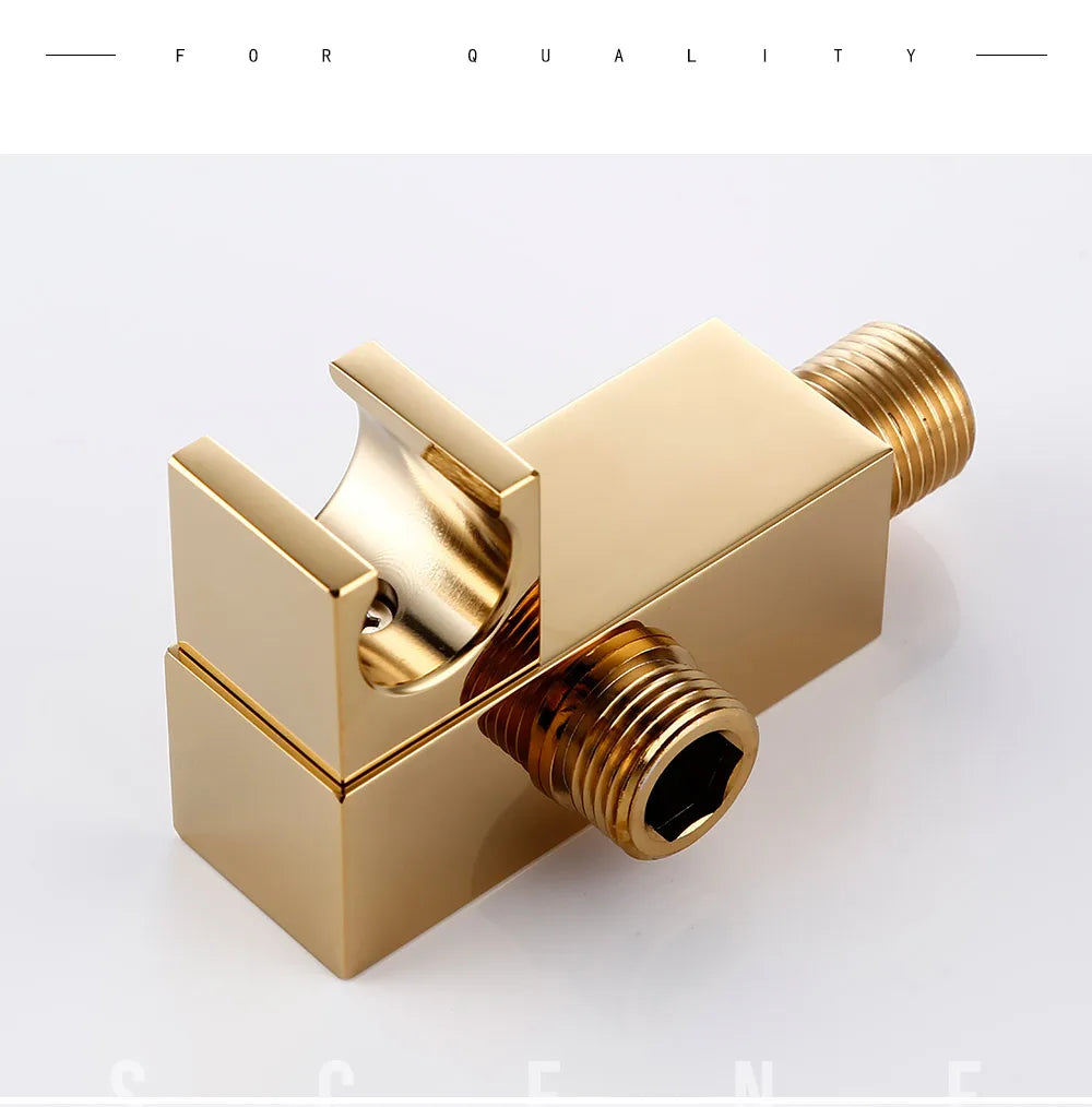 Bagnolux Factory Copper Bathroom Faucet Replacement Parts Square Shower Holder Chrome And Gold Shower Handle Bracket