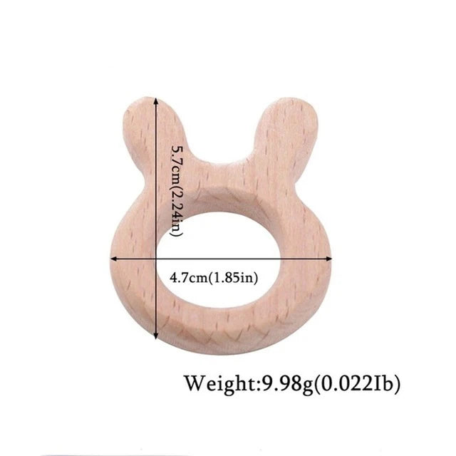 1pc Baby Teether Wooden Animal Pacifier Pendant BPA Free Beech Koala Rodent Teething Toys Kids Products Gifts