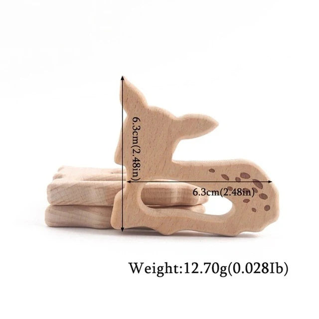 1pc Baby Teether Wooden Animal Pacifier Pendant BPA Free Beech Koala Rodent Teething Toys Kids Products Gifts