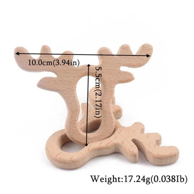 1pc Baby Teether Wooden Animal Pacifier Pendant BPA Free Beech Koala Rodent Teething Toys Kids Products Gifts