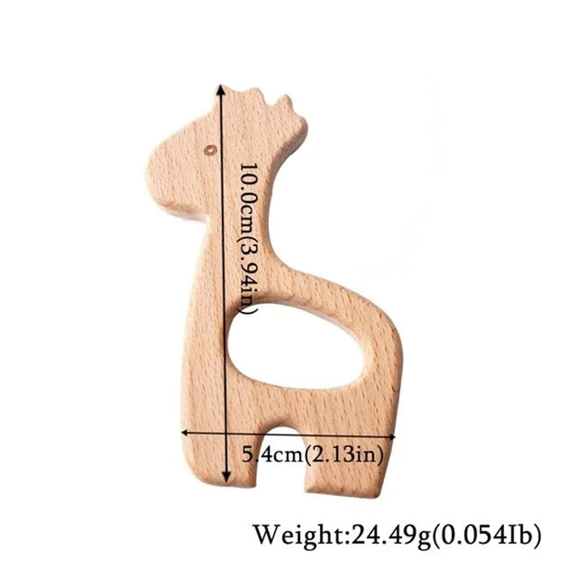 1pc Baby Teether Wooden Animal Pacifier Pendant BPA Free Beech Koala Rodent Teething Toys Kids Products Gifts