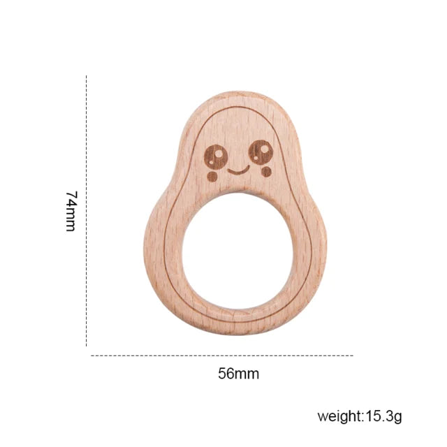 1pc Baby Teether Wooden Animal Pacifier Pendant BPA Free Beech Koala Rodent Teething Toys Kids Products Gifts