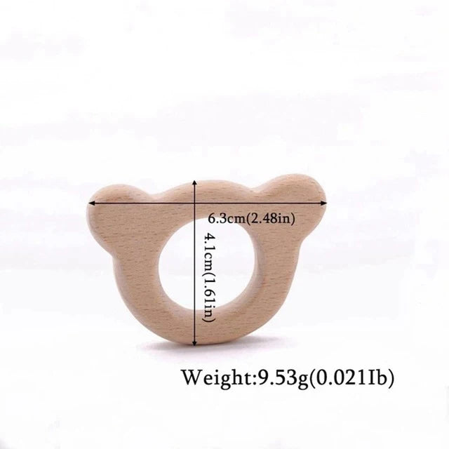 1pc Baby Teether Wooden Animal Pacifier Pendant BPA Free Beech Koala Rodent Teething Toys Kids Products Gifts