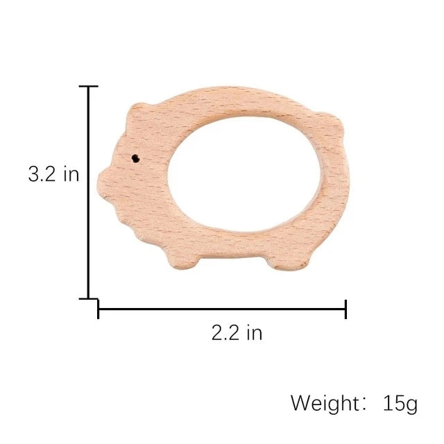 1pc Baby Teether Wooden Animal Pacifier Pendant BPA Free Beech Koala Rodent Teething Toys Kids Products Gifts