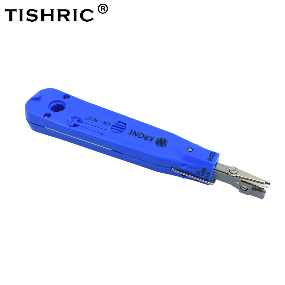 TISHRIC Original Network Tool Cable Crimper Krone Standard Type RJ45 Crimper RJ11 Punch Down LSA-Plus Wire Cable Network Tool