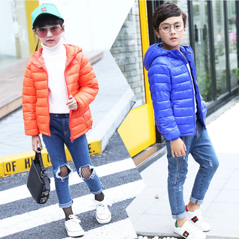 2-12 Years Autumn Winter Kids Down Jackets For Girls Children Clothes Warm Down Coats For Boys Toddler Girls Outerwear Clothes