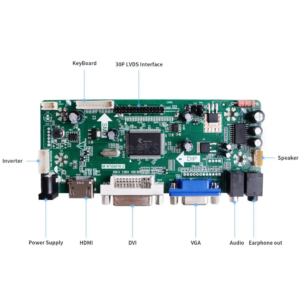HDMI VGA DVI Arcade Audio Input LCD M170E Controller Driver Board For Arcade1Up Street Fighter Machine