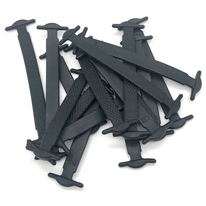 16Pcs Silicone Elastic Shoelaces Elastic Shoe Laces Special No Tie Shoelace for Men Women Lacing Rubber Shoelaces Accessories