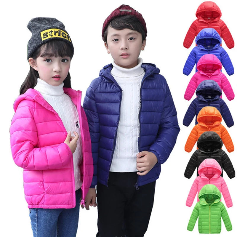 2-12 Years Autumn Winter Kids Down Jackets For Girls Children Clothes Warm Down Coats For Boys Toddler Girls Outerwear Clothes