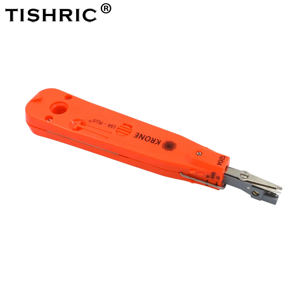 TISHRIC Original Network Tool Cable Crimper Krone Standard Type RJ45 Crimper RJ11 Punch Down LSA-Plus Wire Cable Network Tool