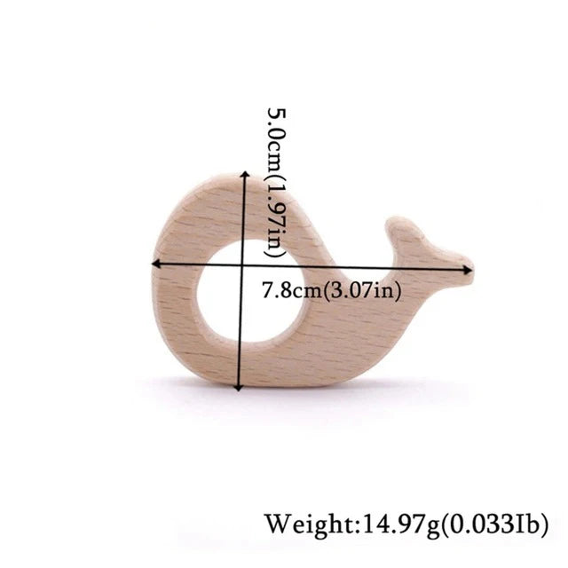 1pc Baby Teether Wooden Animal Pacifier Pendant BPA Free Beech Koala Rodent Teething Toys Kids Products Gifts