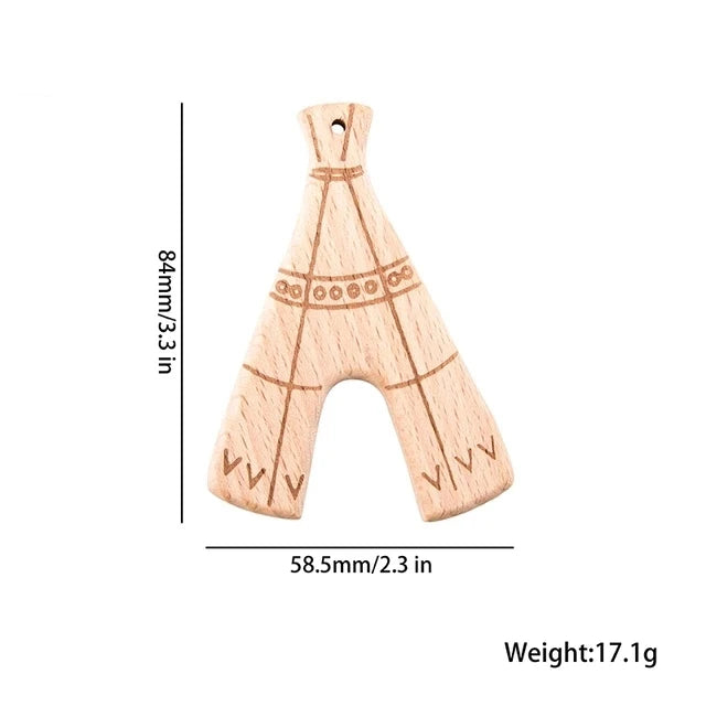 1pc Baby Teether Wooden Animal Pacifier Pendant BPA Free Beech Koala Rodent Teething Toys Kids Products Gifts