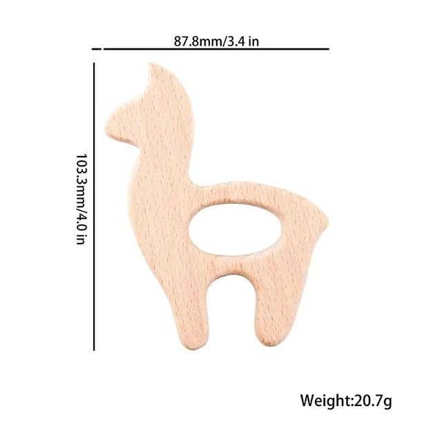 1pc Baby Teether Wooden Animal Pacifier Pendant BPA Free Beech Koala Rodent Teething Toys Kids Products Gifts