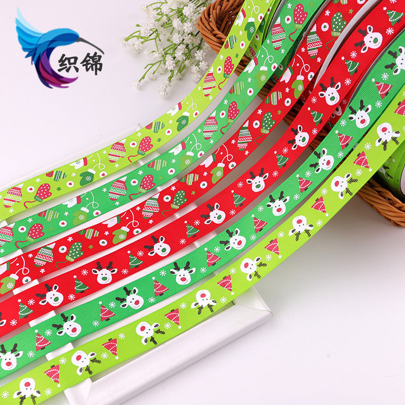 Cross-border Special Ribbon Wedding Christmas Packaging Ribbon Wholesale Exquisite Ribbon Gift Colorfulful Christmas Ribbon