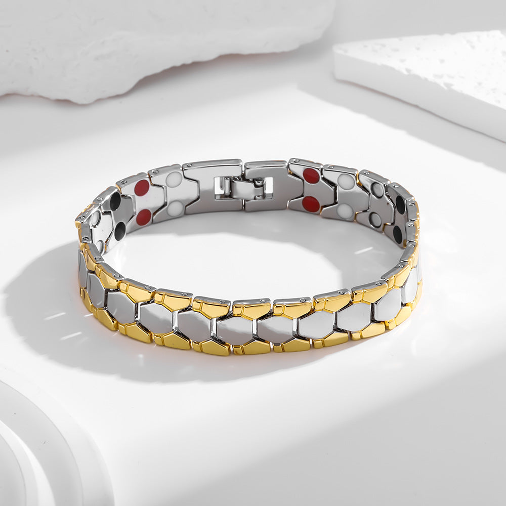 Temu Cross-Border Detachable Magnetic Bracelet European and American Fashion Unisex Couple Magnetic Bracelet Adjustable Watch Chain