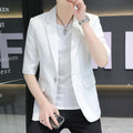 Summer half sleeve thin suit Korean style men's half sleeve fashionable fashionable jacket slim fit trendy summer small suit