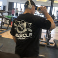 MUSCLE PUNK Original Loose plus size Half-sleeved T-shirt Men's Fashion Brand Printed Fitness Crewneck Top Short-sleeved
