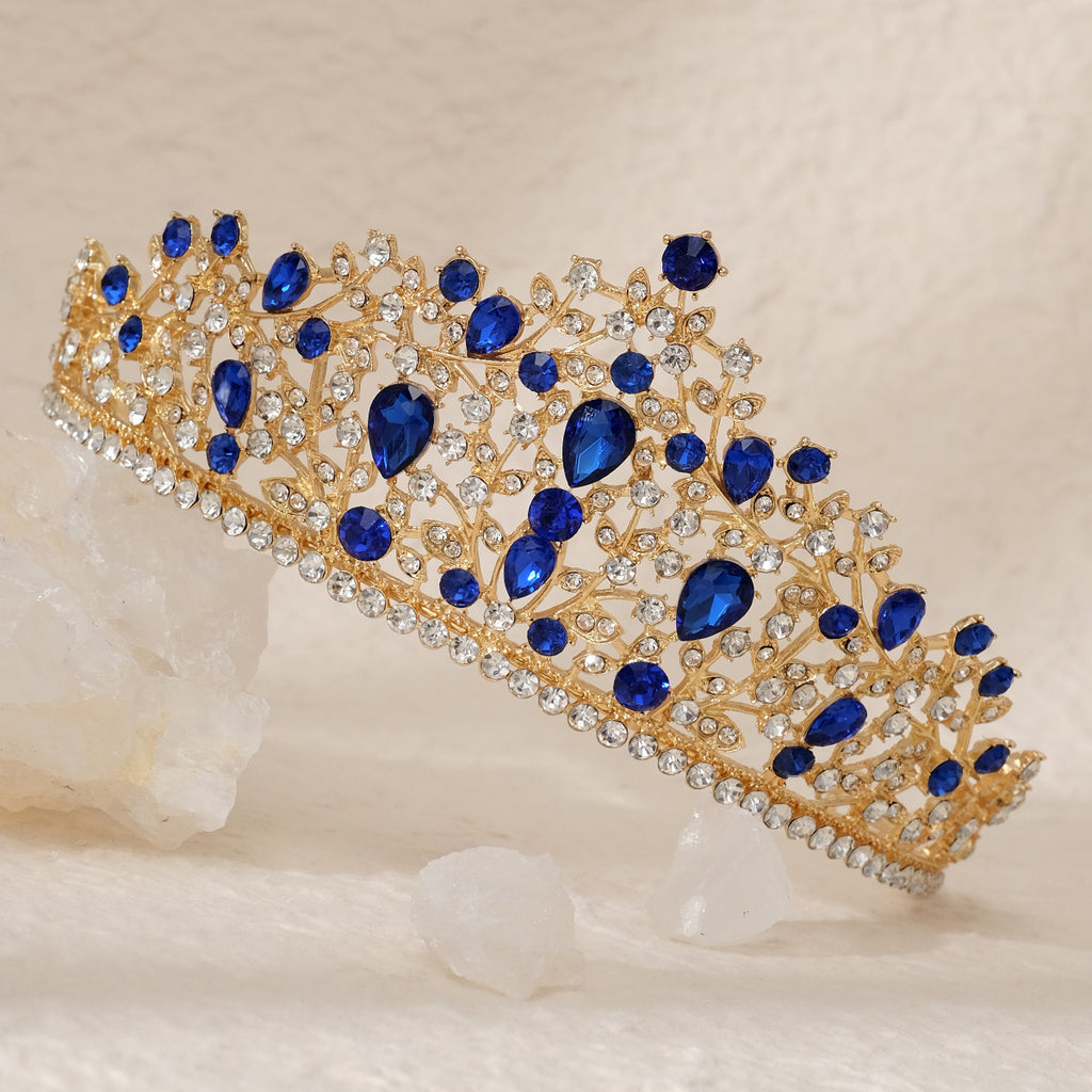 European and American All-match Bride Wedding Hair Accessories Light Luxury Full Diamond Birthday Party Crown Baroque Vintage Rhinestone Crown