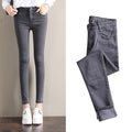 Dark Blue Jeans Women's 2023 New Summer High Waist Summer Thin Stretch Slim-Fit Small Feet Nine-point Tight