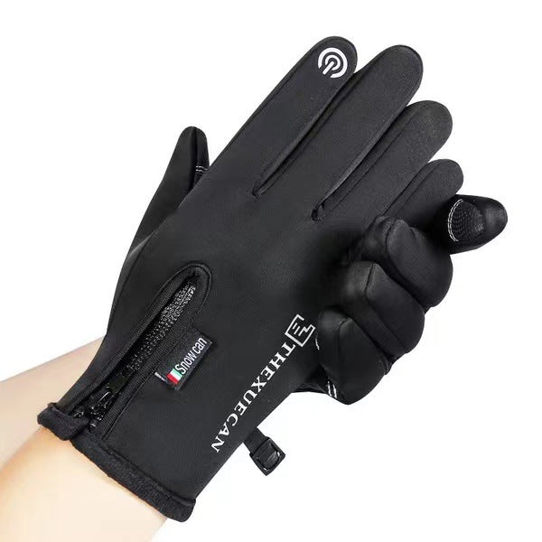 Gloves men's new autumn and winter warm finger touch screen waterproof riding outdoor manufacturers sports fitness gloves