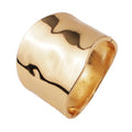 Dongguan Factory Direct Sales European and American Popular Simple Exaggerated Wide-Brimmed Sub-Gold Brushed Bracelet Normcore Spring Buckle Women's Bracelet